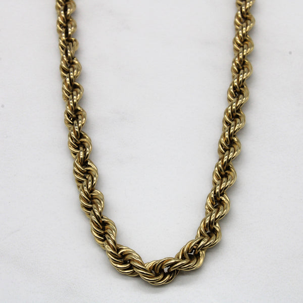 10k Yellow Gold Rope Chain | 30