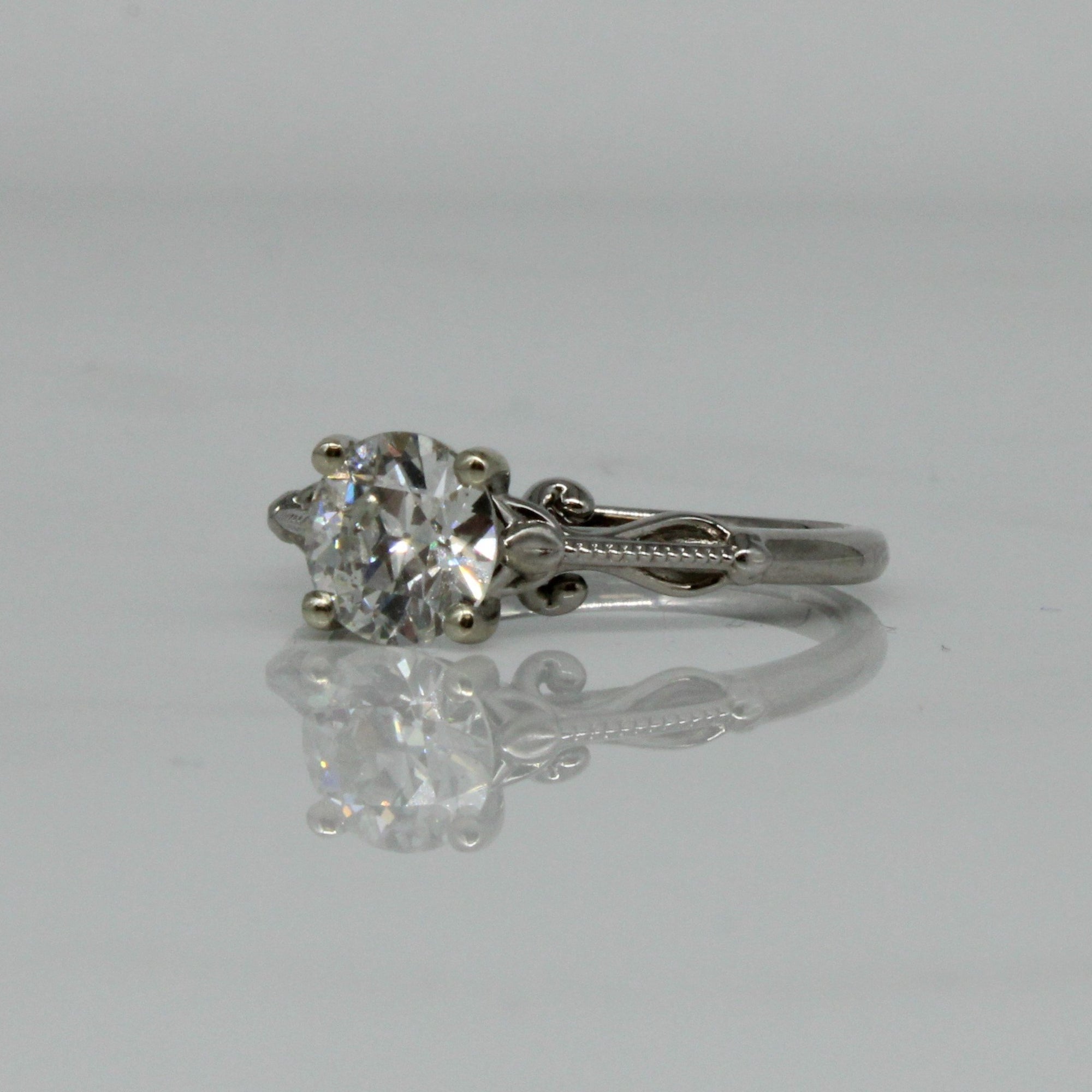 'Bespoke' Lotus Inspired Engagement Ring | 1.20ct | SZ 7 |