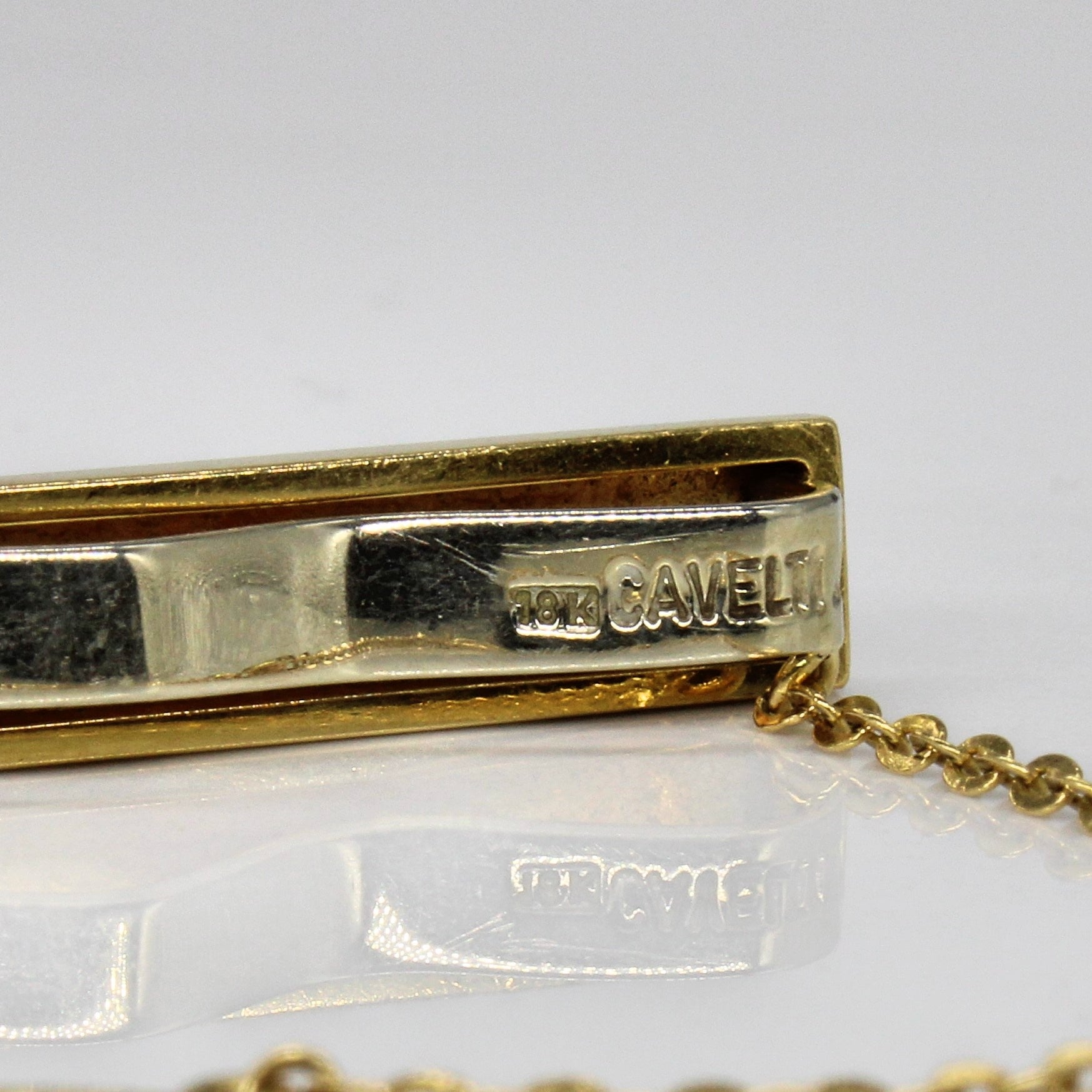 'Cavelti' Yellow Gold Tie Clip |