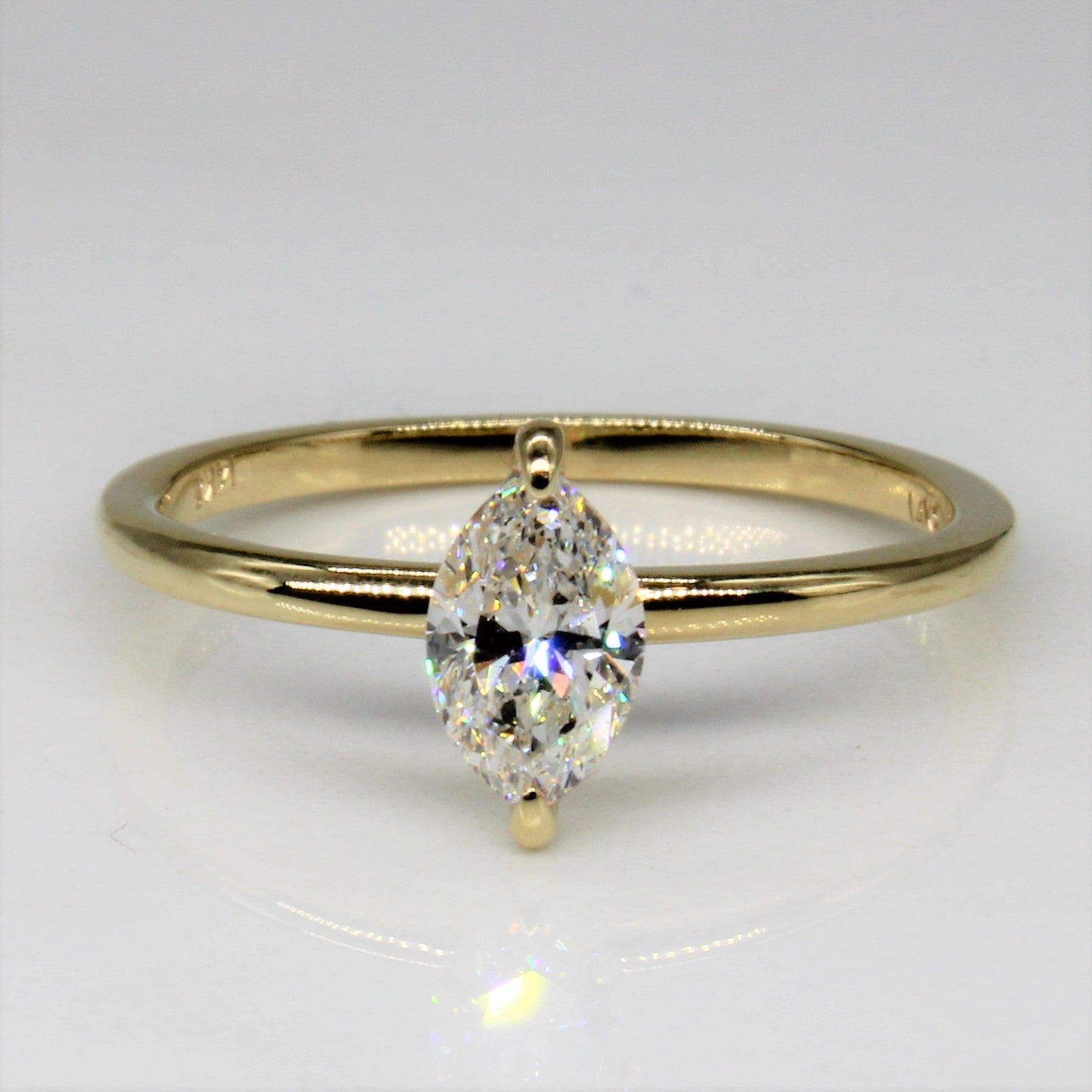 'Bespoke' Marquise Diamond Solitaire Engagement Ring | 0.55ct | SZ 6.75 |