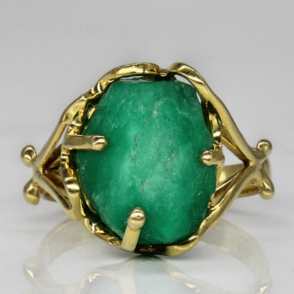 Rough Colombian Emerald Ring | 10.00ct | SZ 8 |