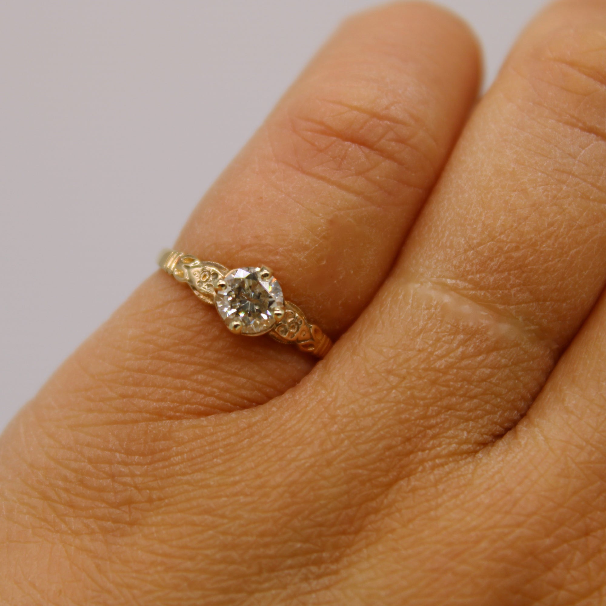 'Bespoke' Orange Blossom Engagement Ring | 0.69ct | SZ 5.75 |