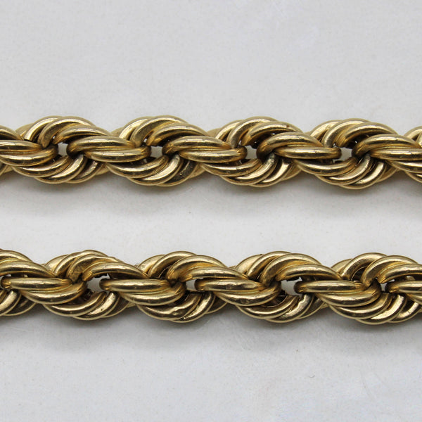 18k Yellow Gold Rope Chain | 20