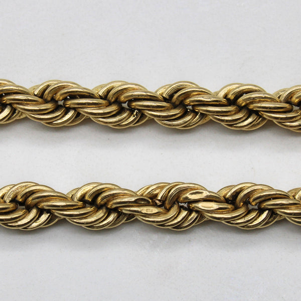 10k Yellow Gold Rope Chain | 32
