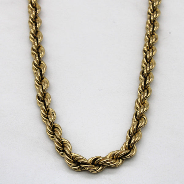 10k Yellow Gold Rope Chain | 32