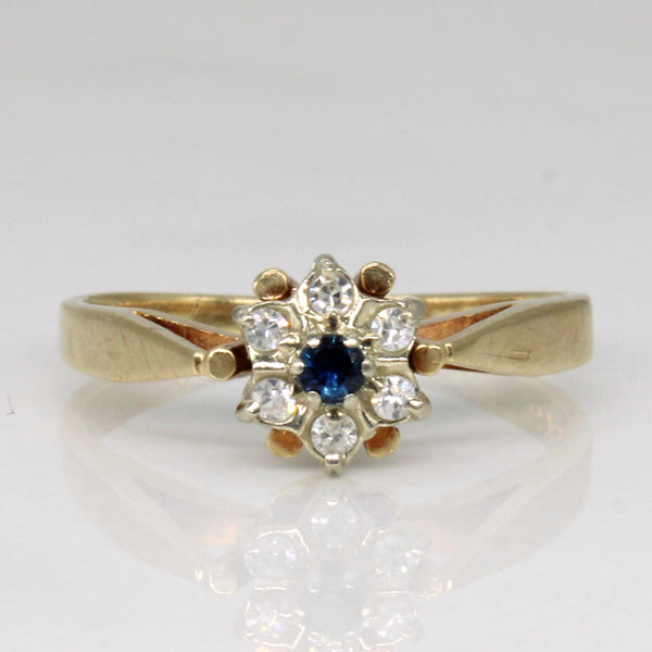 Petite Sapphire Halo Ring | 0.03ctw, 0.02ct | SZ 3.5 |