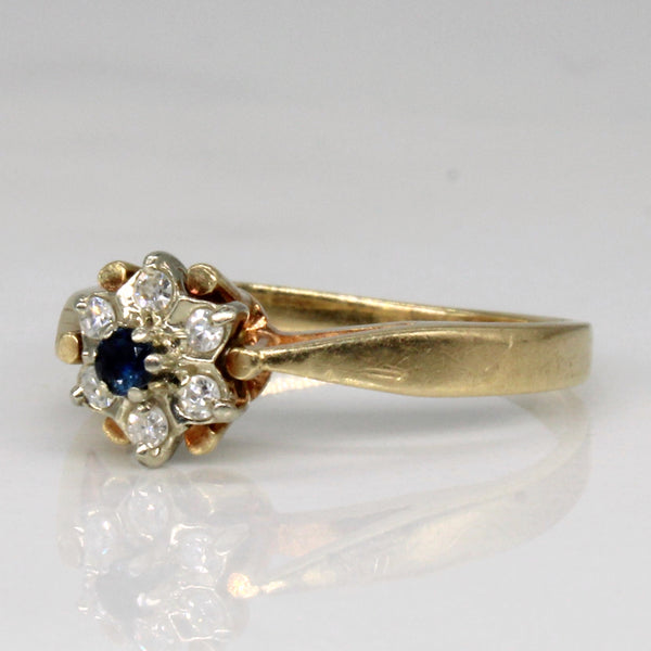 Petite Sapphire Halo Ring | 0.03ctw, 0.02ct | SZ 3.5 |