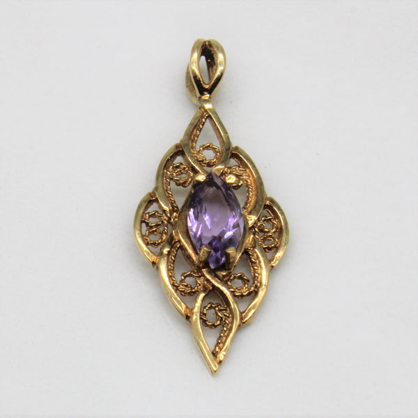 1960s Filigree Amethyst Pendant | 0.45ct |