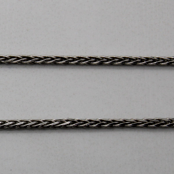 14k White Gold Wheat Chain | 18