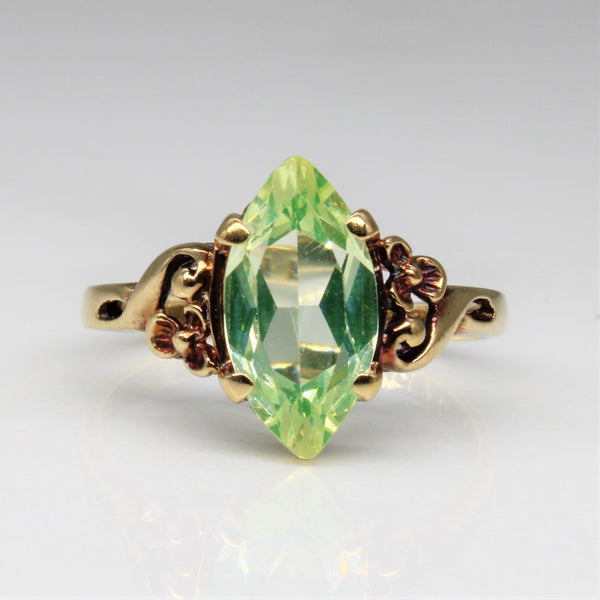 1960s Synthetic Green Spinel Ring | 1.50ct | SZ 5.75 |