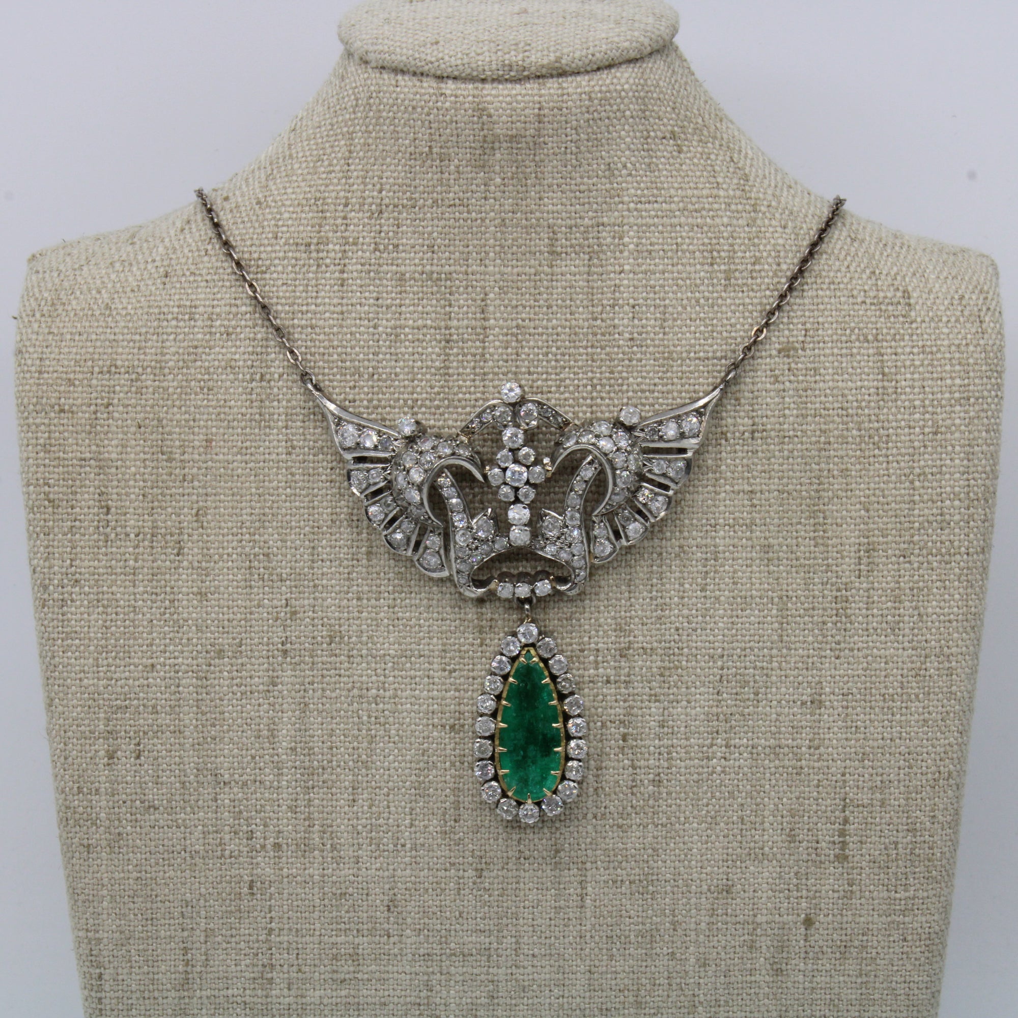 Art Nouveau Colombian Emerald Jewelry Suite | 7.70ctw, 5.80ctw | 19