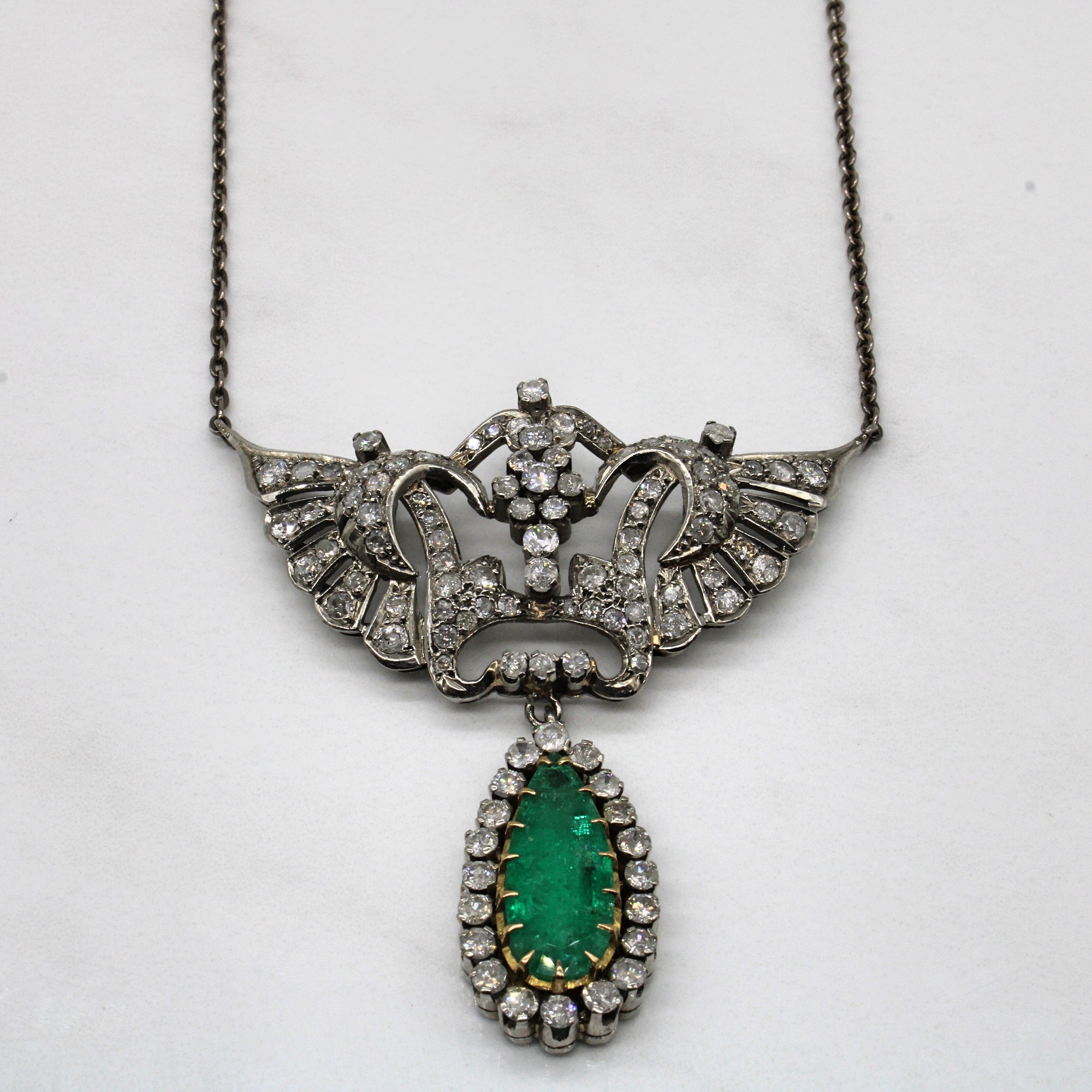 Art Nouveau Colombian Emerald Jewelry Suite | 7.70ctw, 5.80ctw | 19