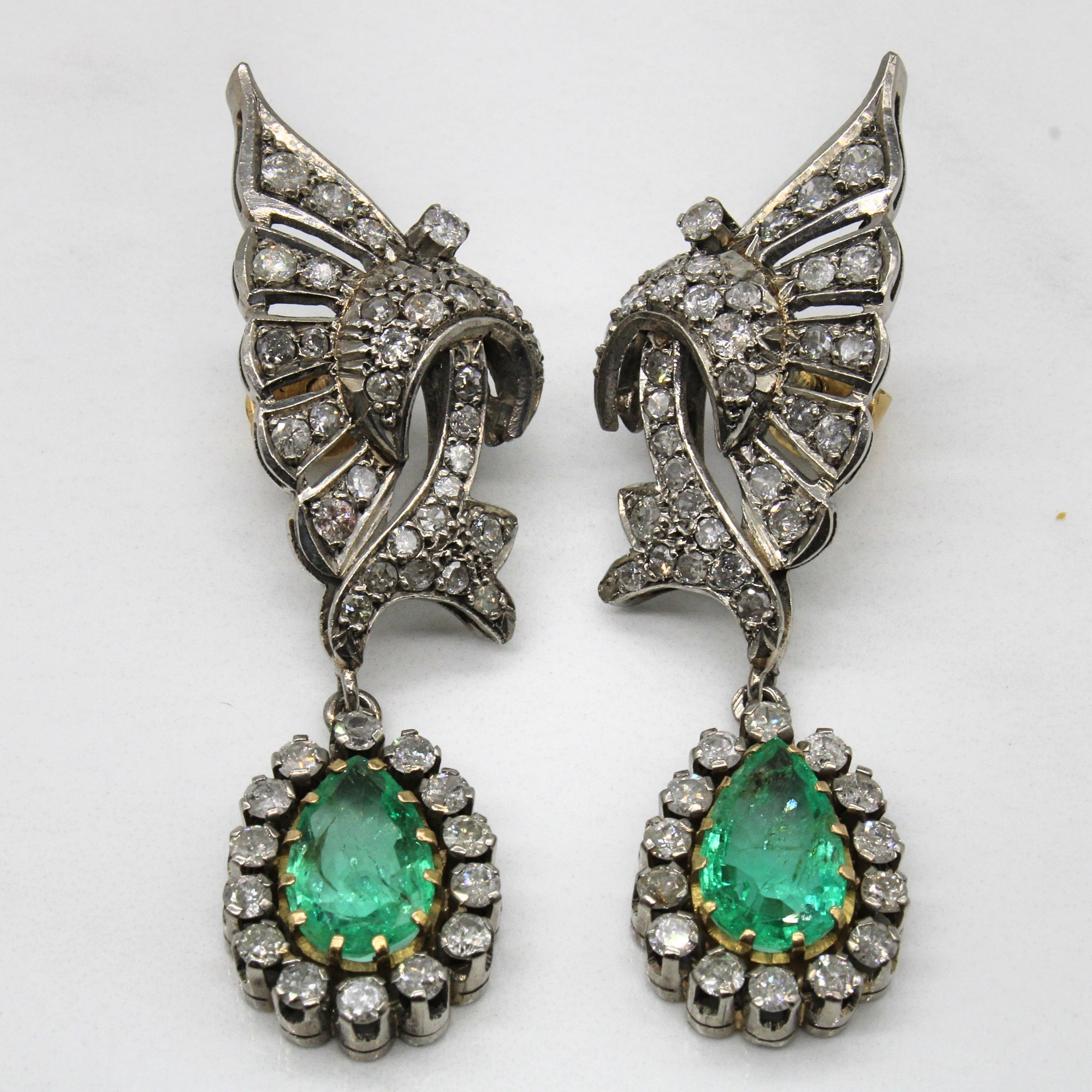 Art Nouveau Colombian Emerald Jewelry Suite | 7.70ctw, 5.80ctw | 19