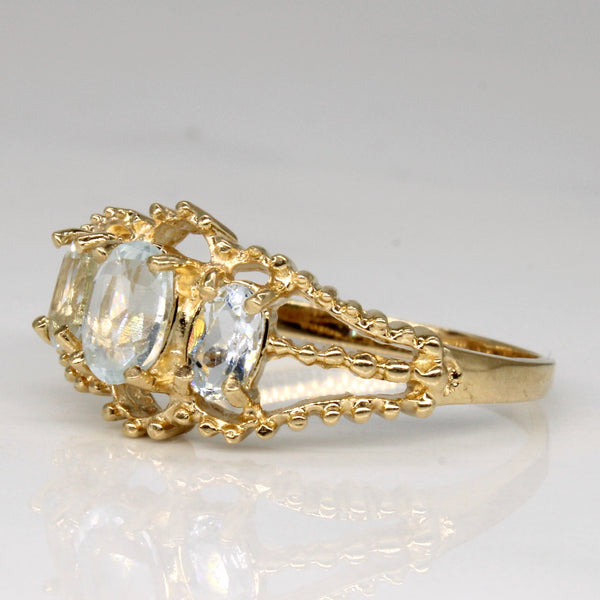 Aquamarine Cocktail Ring | 0.56ctw | SZ 8.75 |