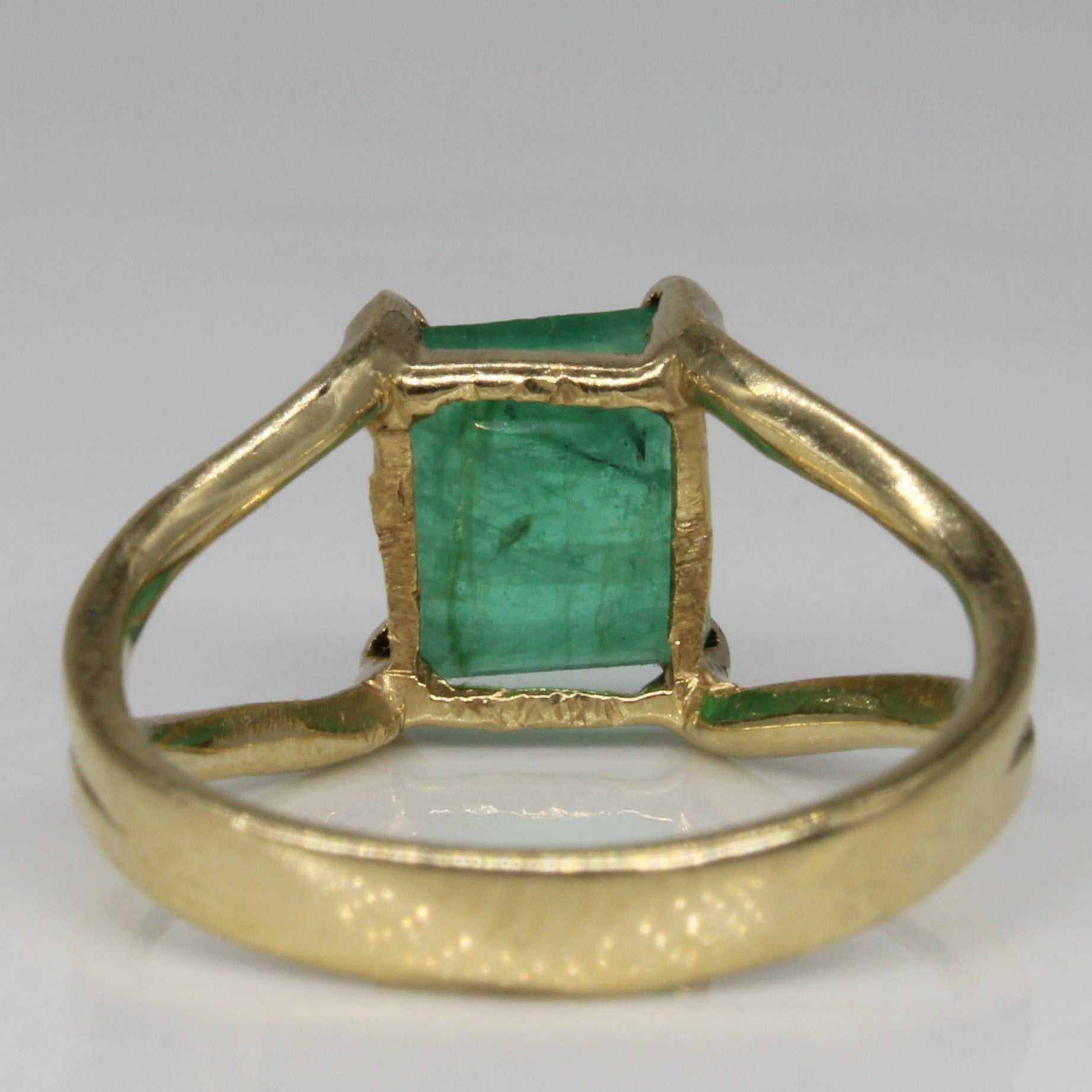 Emerald Split Shank Ring | 1.00ct | SZ 5 |