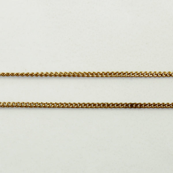 10k Yellow Gold Micro Link Chain | 17