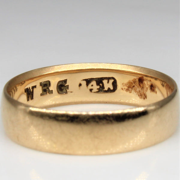 Edwardian Yellow Gold Band | SZ 6 |