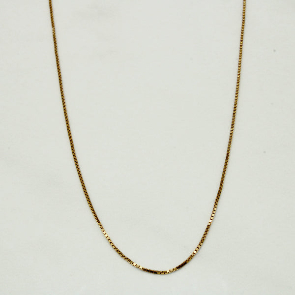 10k Yellow Gold Micro Link Chain | 16