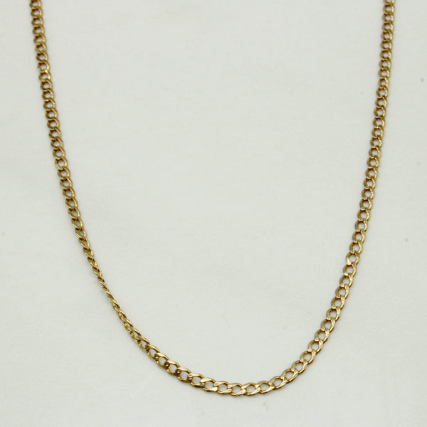 14k Yellow Gold Curb Link Chain | 20