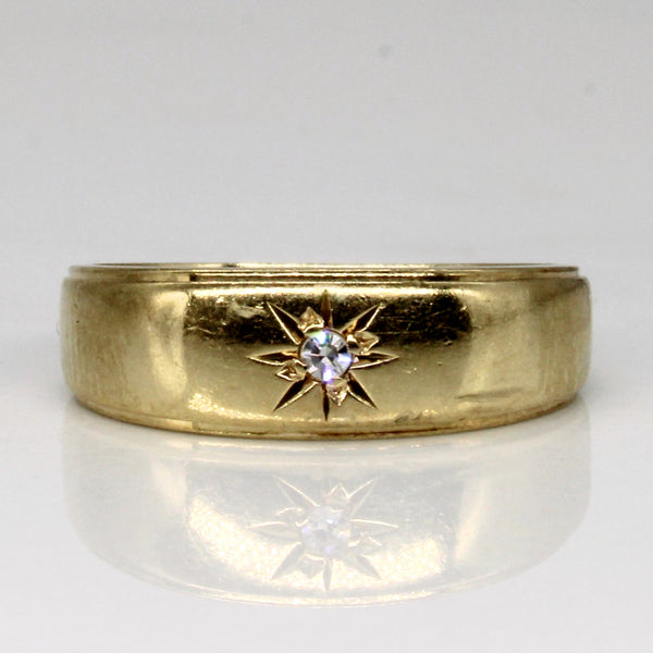 Flush Diamond Star Burst Ring | 0.02ct | SZ 5.5 |