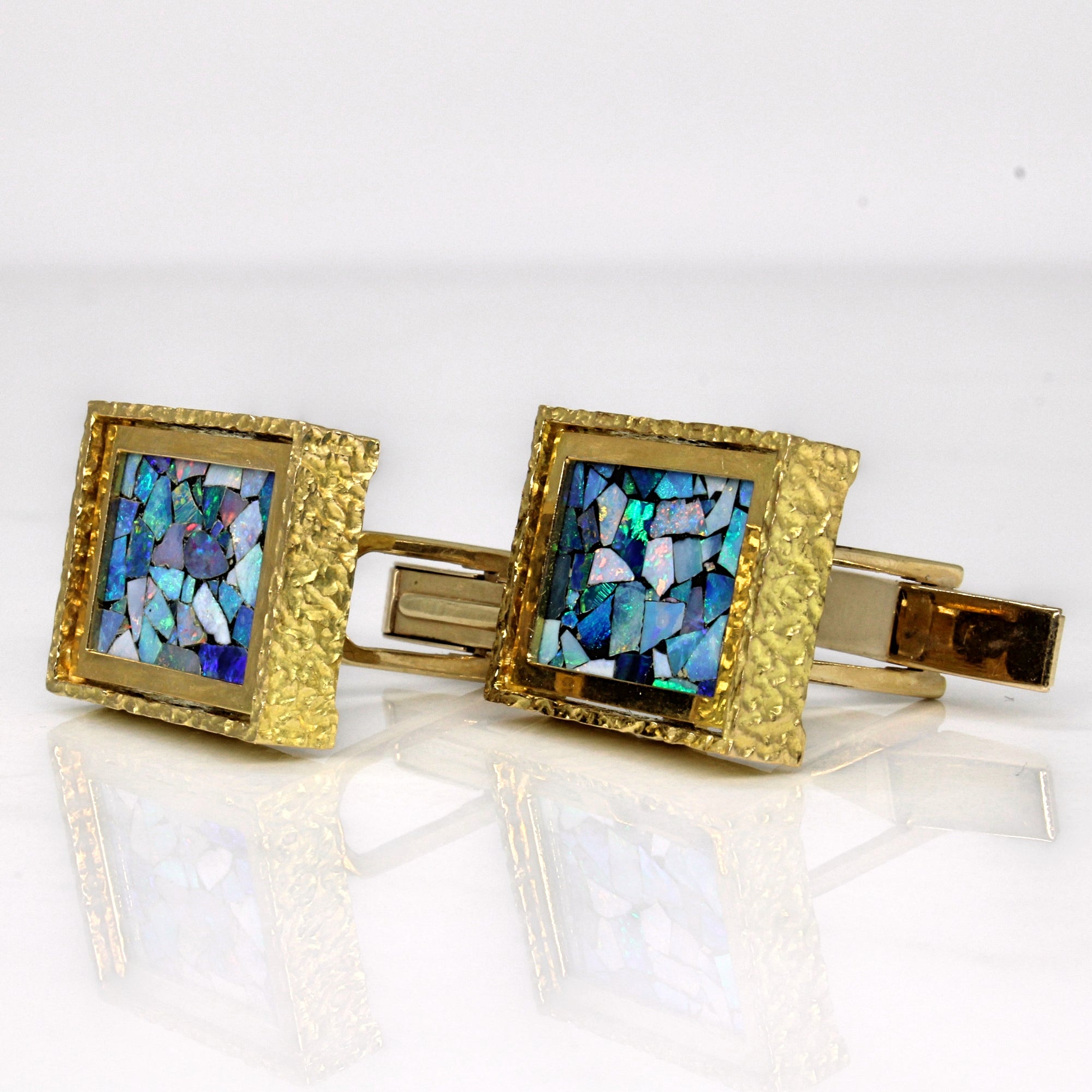 'Cavelti' Opal Mosaic Cufflinks | 4.50ctw |