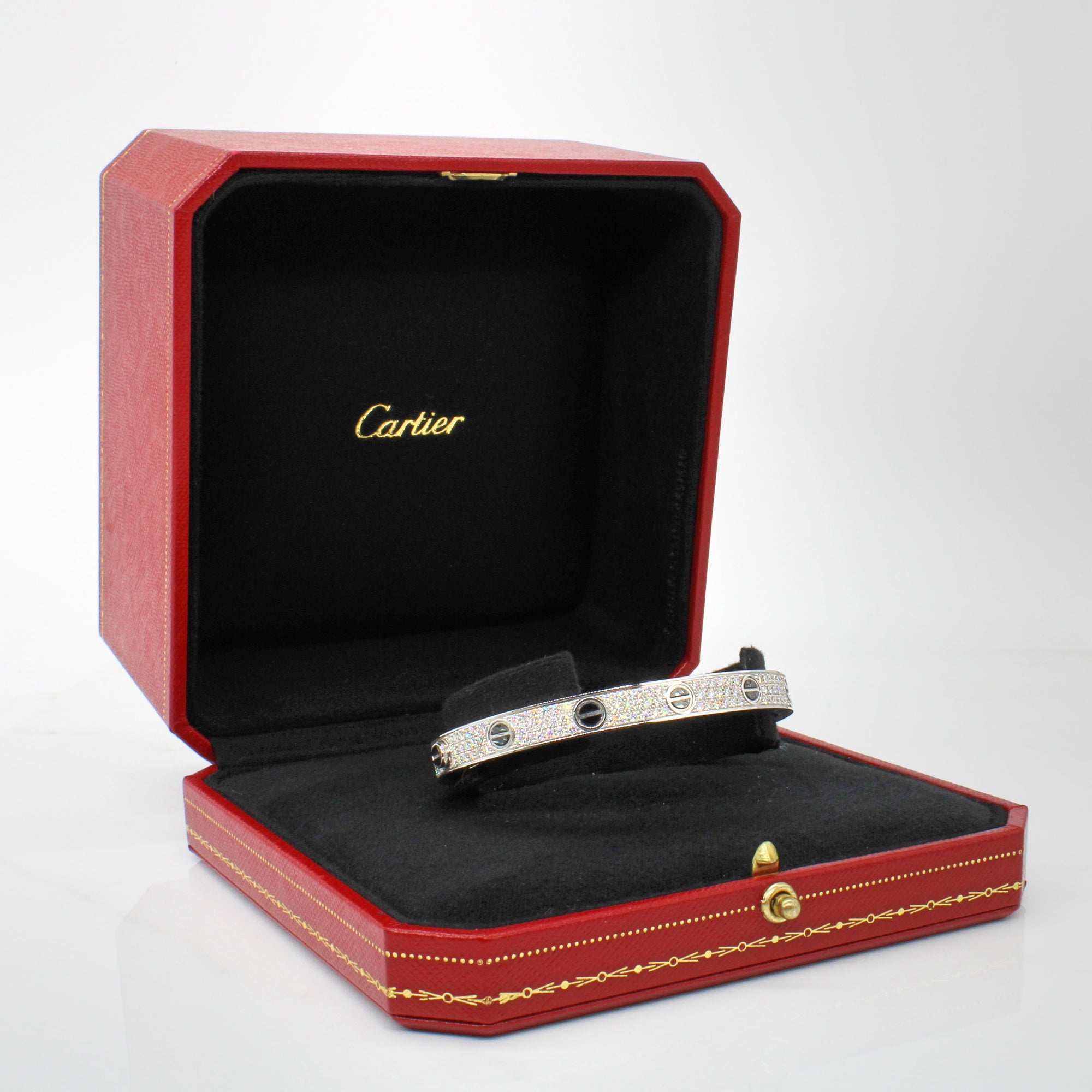 CARTIER Love Bracelet, Diamond-Paved, Ceramic  | 1.99ctw | 6