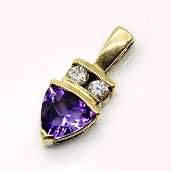 Amethyst & Diamond Pendant | 0.47ct, 0.07ctw |