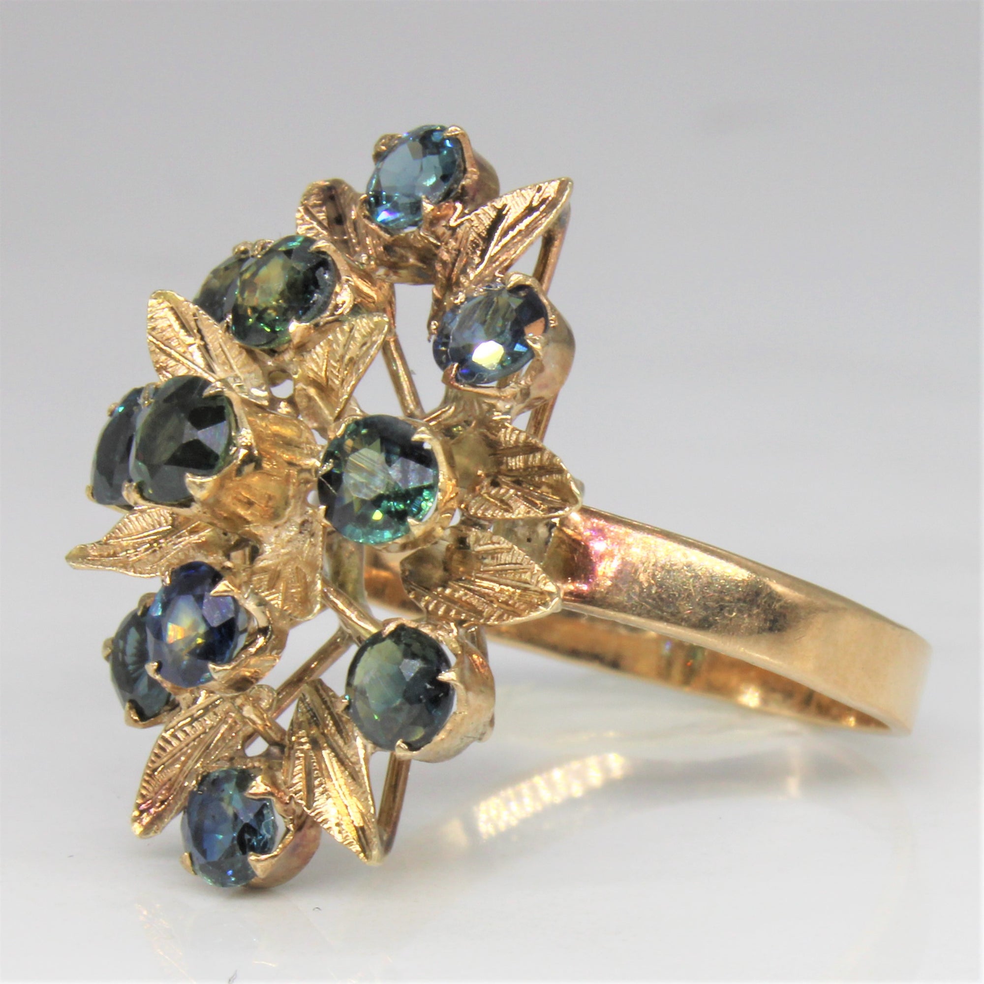 Sapphire Burst Floral Ring | 2.00ctw | SZ 7.5 |