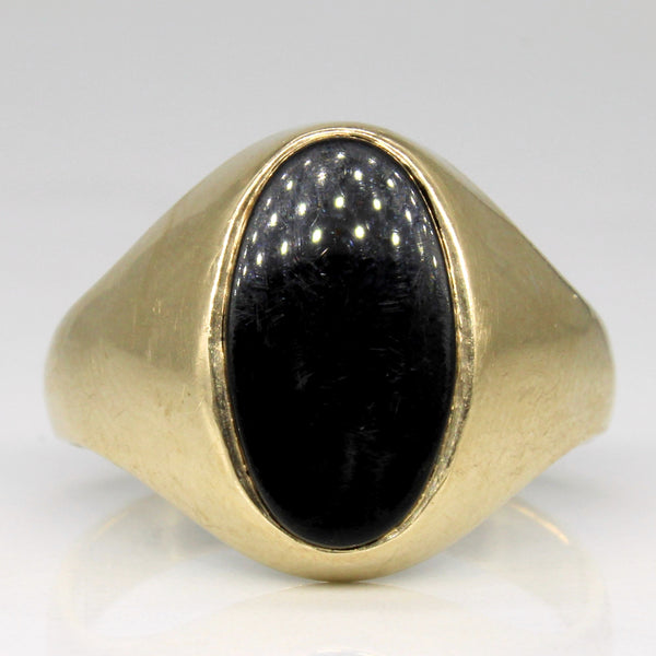 Tapered Bezel Set Onyx Ring | 1.75ct | SZ 8.5 |