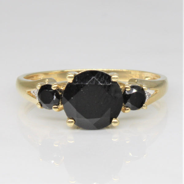 Onyx & Diamond Cocktail Ring | 1.20ctw, 0.01ctw | SZ 7 |