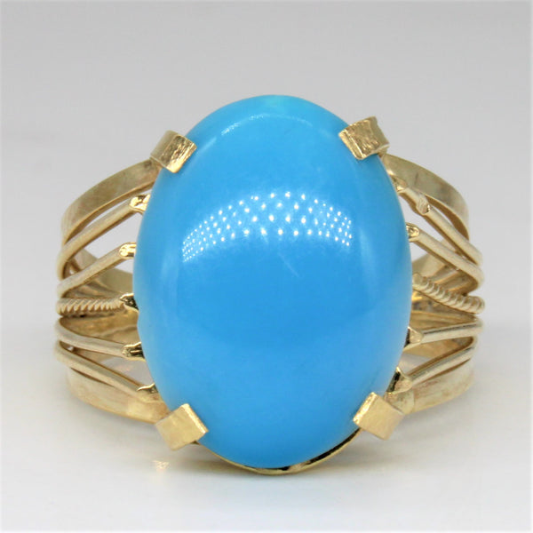 Turquoise Cocktail Ring | 8.20ct | SZ 8.75 |