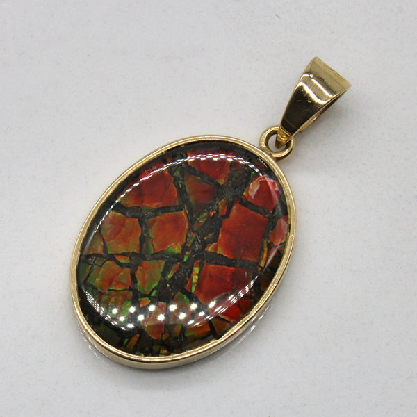 Bezel Set Ammolite Pendant | 3.50ct |