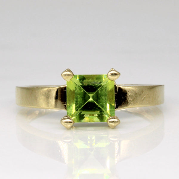 Square Cut Peridot Ring | 1.08ct | SZ 7.25 |