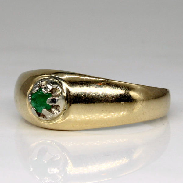 Tapered Emerald Ring | 0.08ct | SZ 10 |