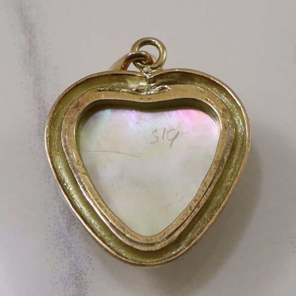 Bezel Set Heart Cut Mabe Pearl Pendant | 5.00ct |