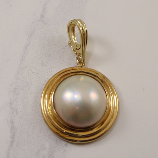 Bezel Set Mabe Pearl Pendant | 20.00ct |