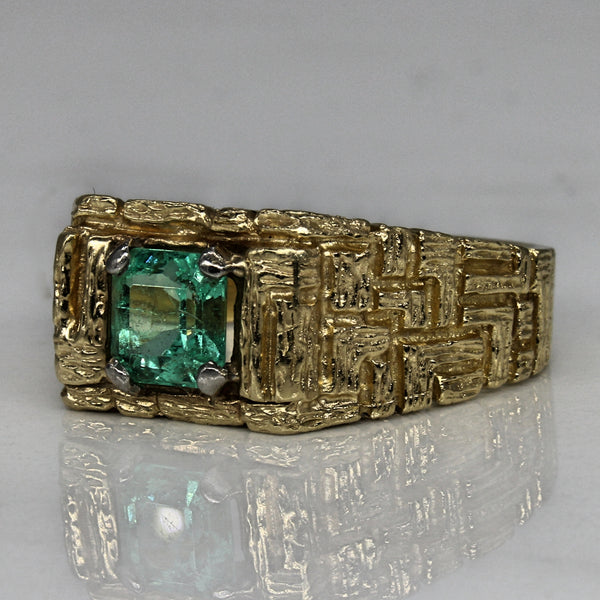 Textured Emerald Ring | 1.41ct | SZ 12.25 |