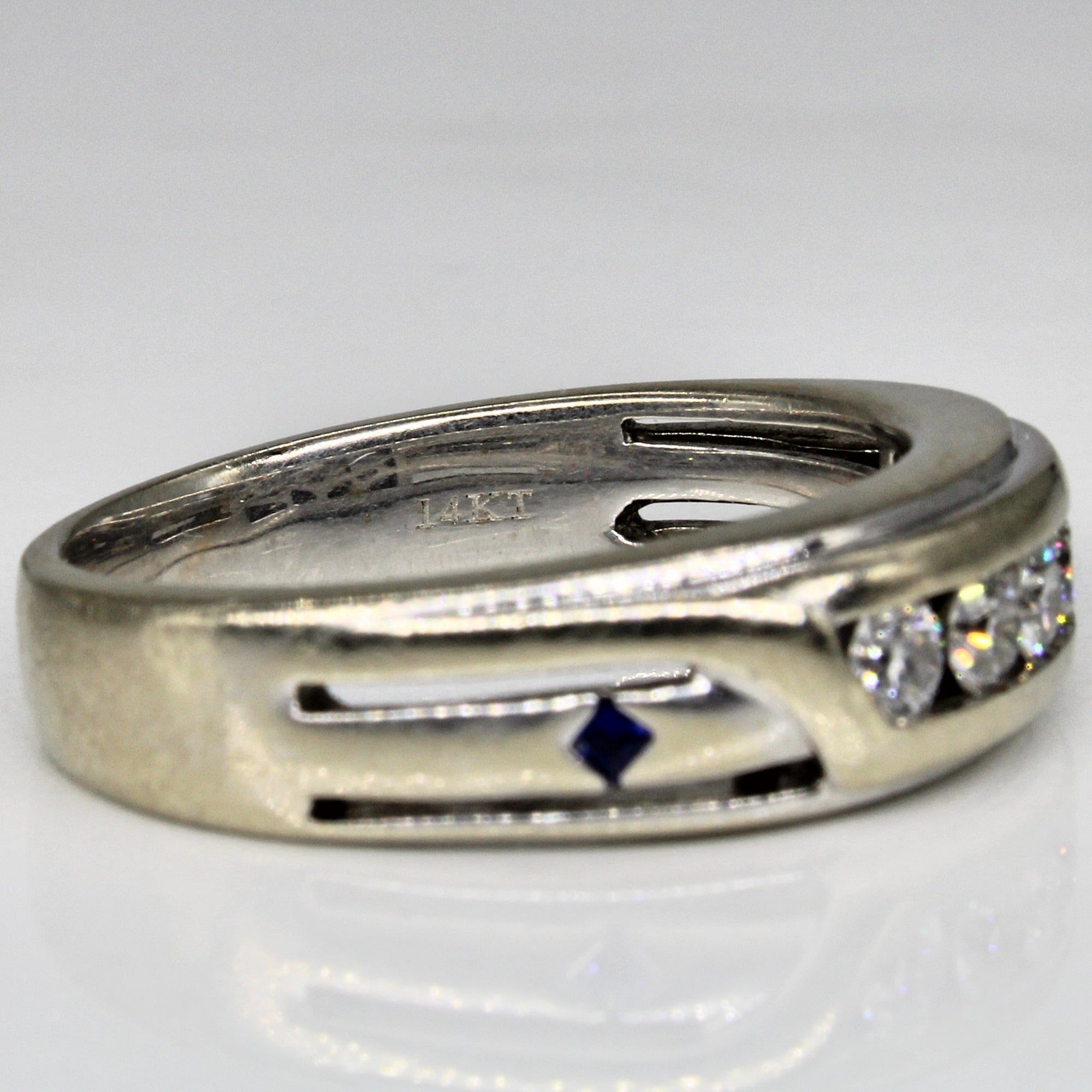 'Vera Wang' Diamond & Sapphire Love Band | 0.45ctw, 0.04ctw | SZ 9.5 |