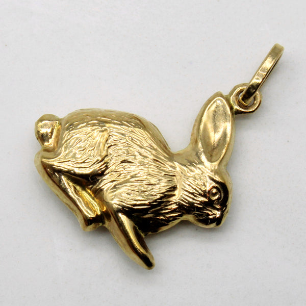 Yellow Gold Bunny Pendant |