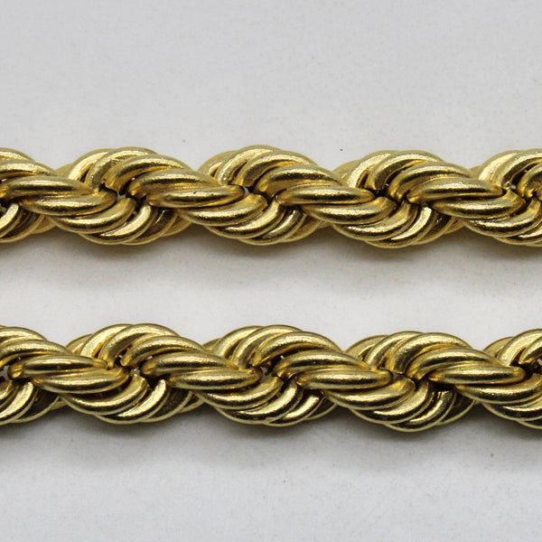 10k Yellow Gold Rope Chain | 28