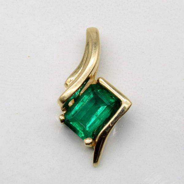 Synthetic Emerald Pendant | 0.75ct |