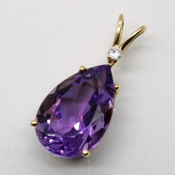 Amethyst & Diamond Pendant | 5.00ct, 0.03ct |