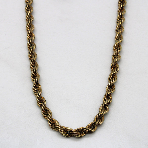 10k Yellow Gold Rope Chain | 16