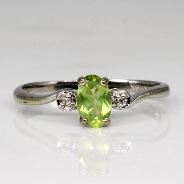 Peridot & Diamond Ring | 0.36ct, 0.01ctw | SZ 6 |