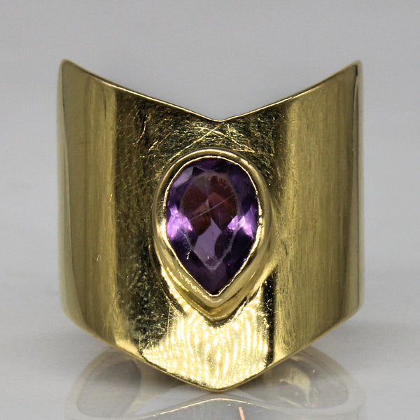 Amethyst Zig Zag Statement Ring | 0.80ct | SZ 6 |