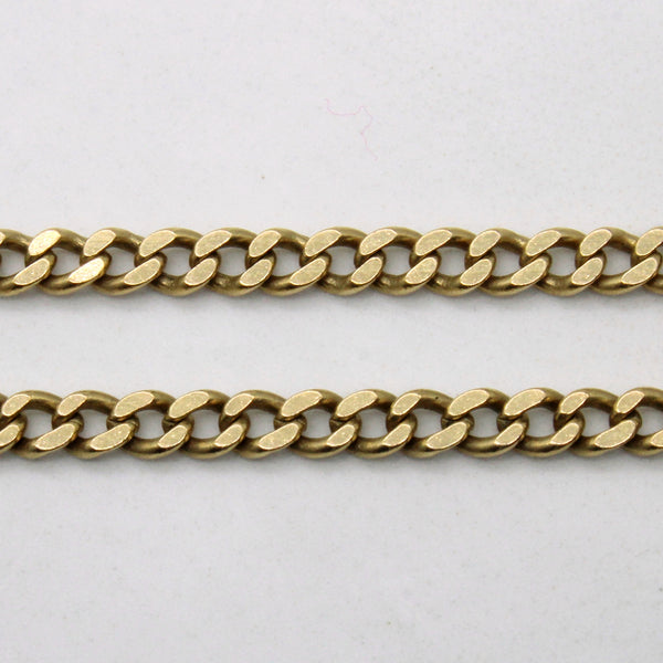 10k Yellow Gold Curb Link Chain | 24