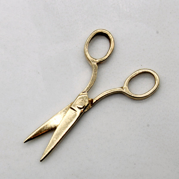 Yellow Gold Scissor Charm |