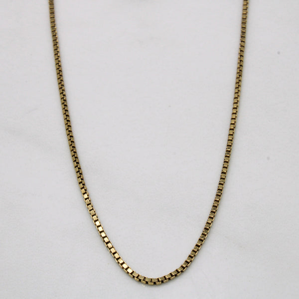 10k Yellow Gold Box Chain | 16