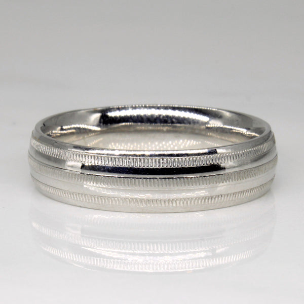 White Gold Patterned Band | SZ 11.75 |