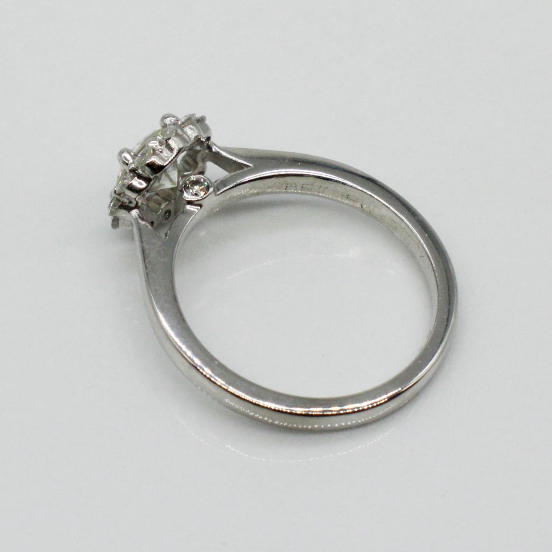 'Bespoke' Old European Diamond Halo Engagement Ring | 0.70ctw | SZ 4.75 |